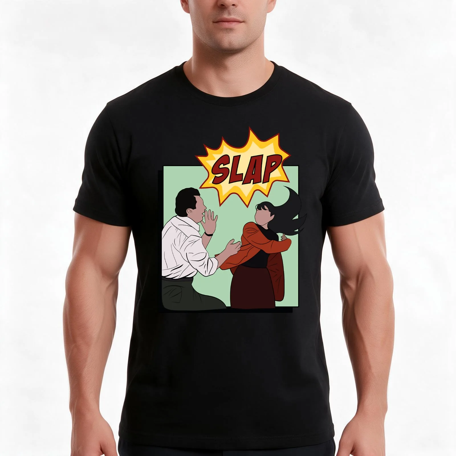 Kennedy - The slap T-Shirt Summer Casual Cotton Tee Oversized Streetwear Tops Vintage Graphic Print Loose Fit Short Sleeve