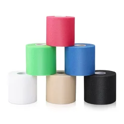 2 Rolls Foam Underwrap Tape Athletic Pre-wrap Tape Elastic Breathable Soft Protective Bandage Reduce Allergy Discomfort 8 Colors