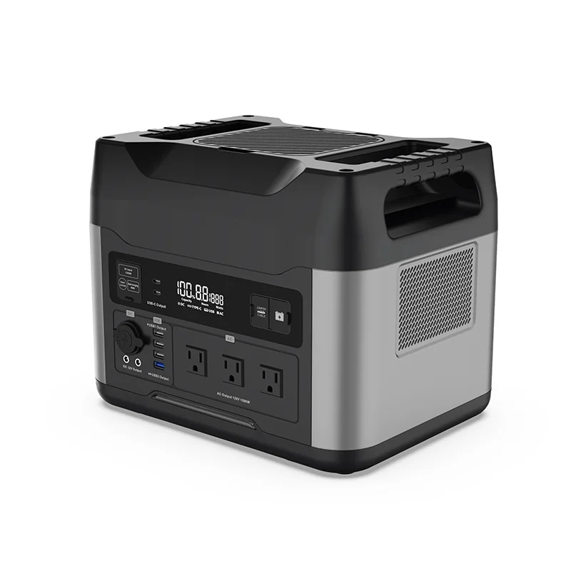 Portable Power Station 1408Wh Capacity With 3 X 1500W AC Outlets For Home Backup/Emergency/Outdoor Camping