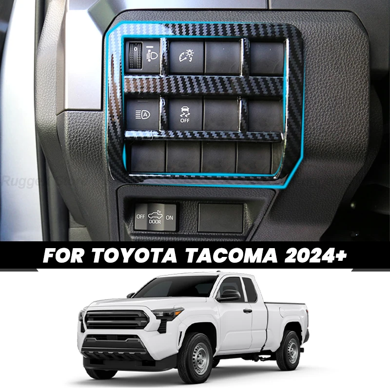 For Toyota Tacoma 2025+ Headlight Switch Panel Cover Trim Decal Headlight Adjustment Trim Frame Interior Upgrade Car Accessories