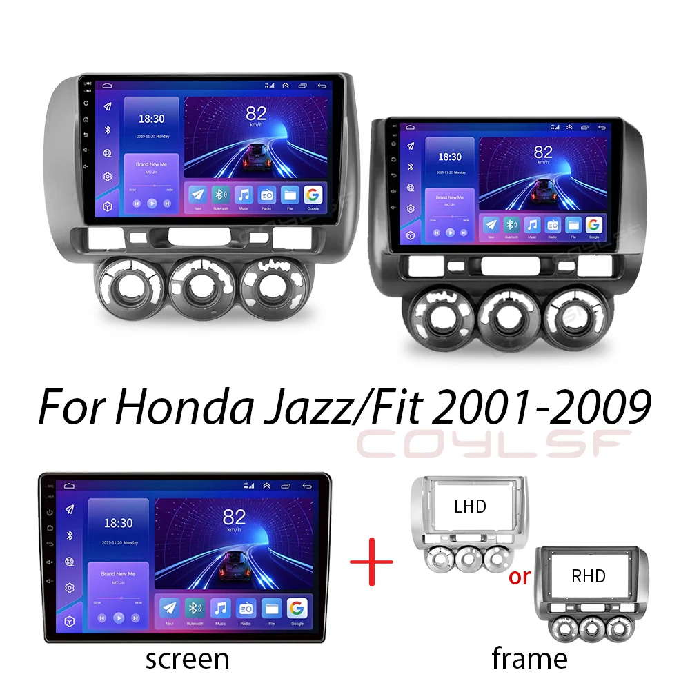 Android For Honda Jazz GD 2001 - 2008 Fit 2001-2009 Car Auto Apple Carplay Radio Multimedia Automotive GPS Display Head Unit