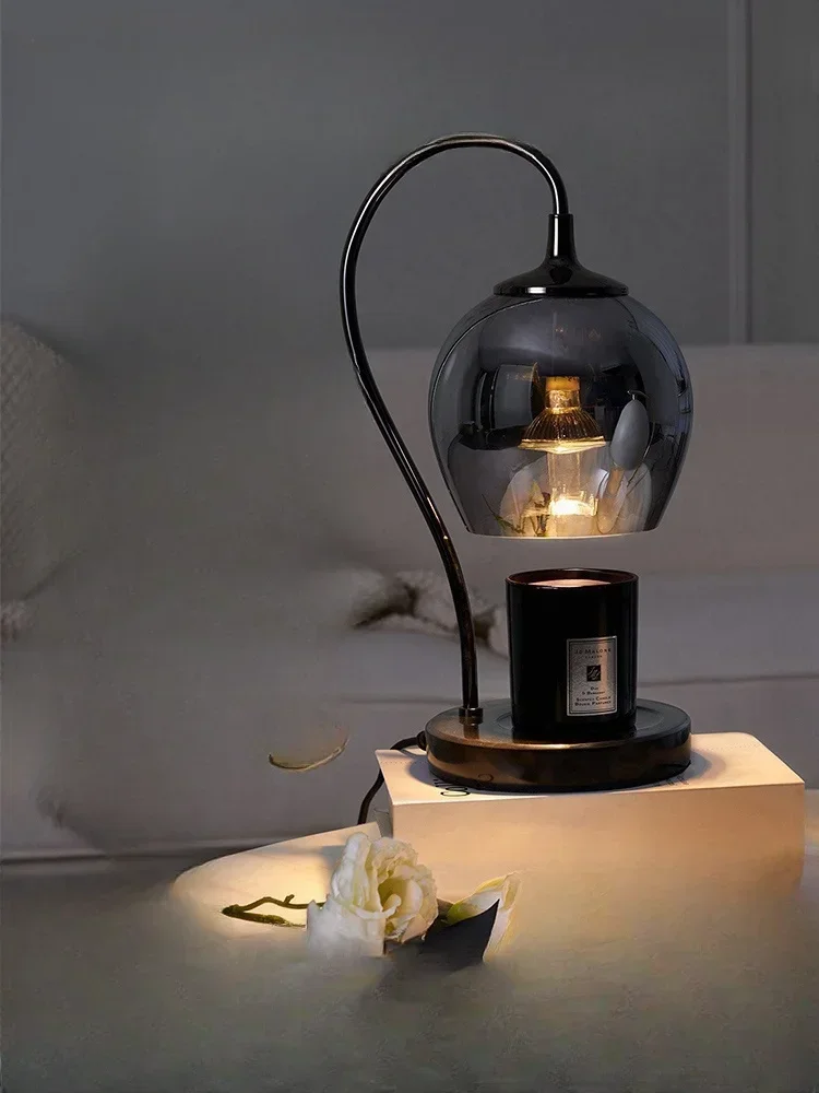 Aromatherapy Melted Candle Lamp, Atmosphere Bedroom Drunk Lamp Art Deco Desk Lamp Timed Melted Wax Bedside Lamp