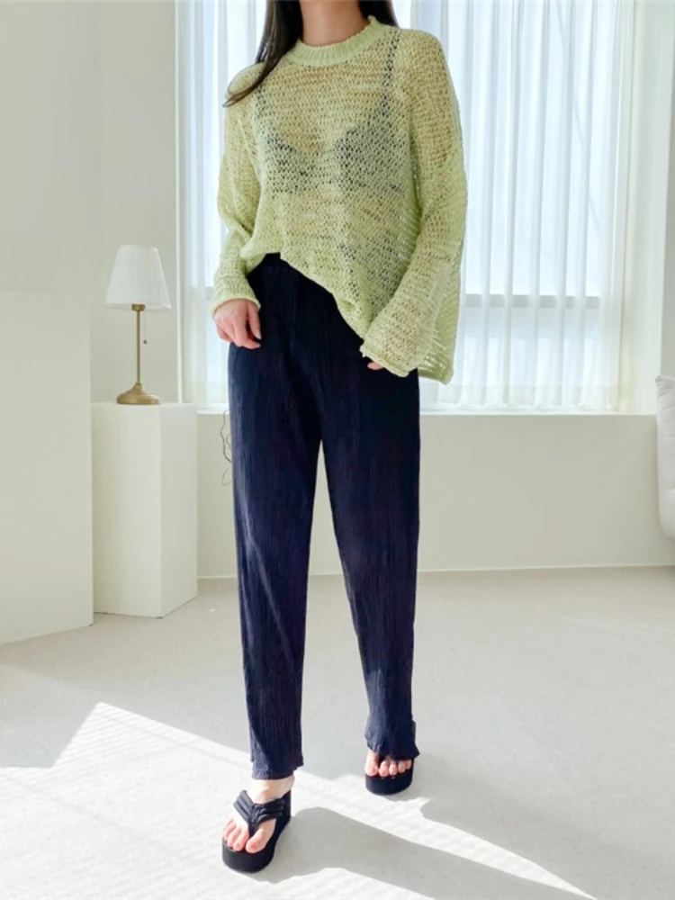 

Sweater Women Spring Pullover Girls Sweater Oversize Knitted Summer Tops Vintage Long Sleeve Fall Female Outerwear Knitting Thin