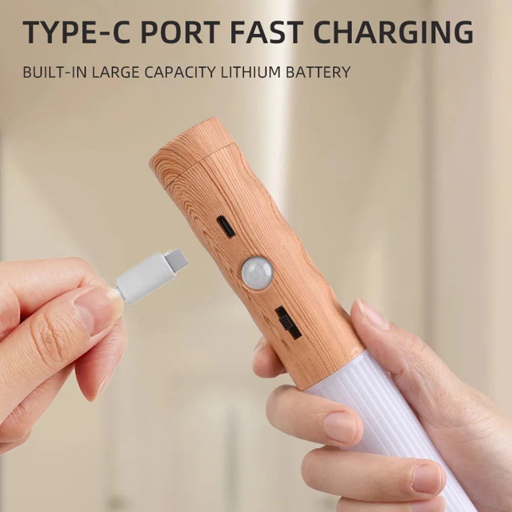 Wireless Wall Lamp PIR Motion Sensor Night Light Magnetic Closet Light Rechargeable Table Lamp Portable Flashlight Bedside Light