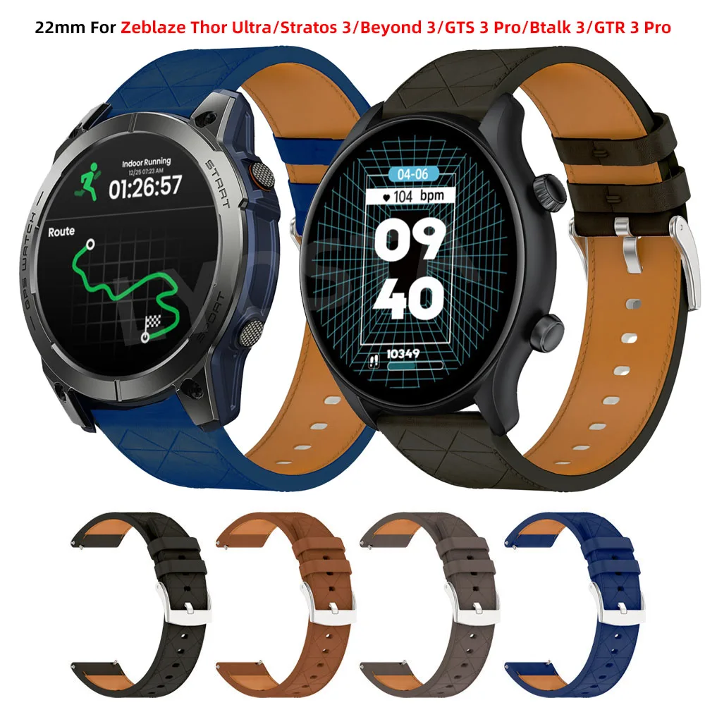 Correa de reloj de 22mm para Zeblaze Thor Ultra/GTS 3 Plus Beyond 3 Pro, pulsera para Zeblaze Btalk 3 Plus/GTR 3 Stratos 3 Pro
