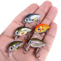 5pcs Mini Fish Bass Fishing Lure Set 3cm 1.5g Mini Artificial Baits Topwater Crank Wobblers For Pike Crankbaits Fishing