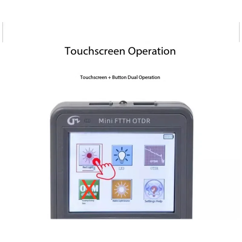 FTTH otdr Optical Time Domain Reflectometerdetection 50kmwith VFL/LED/Stable light source 1550/1610nm Active Fiber test