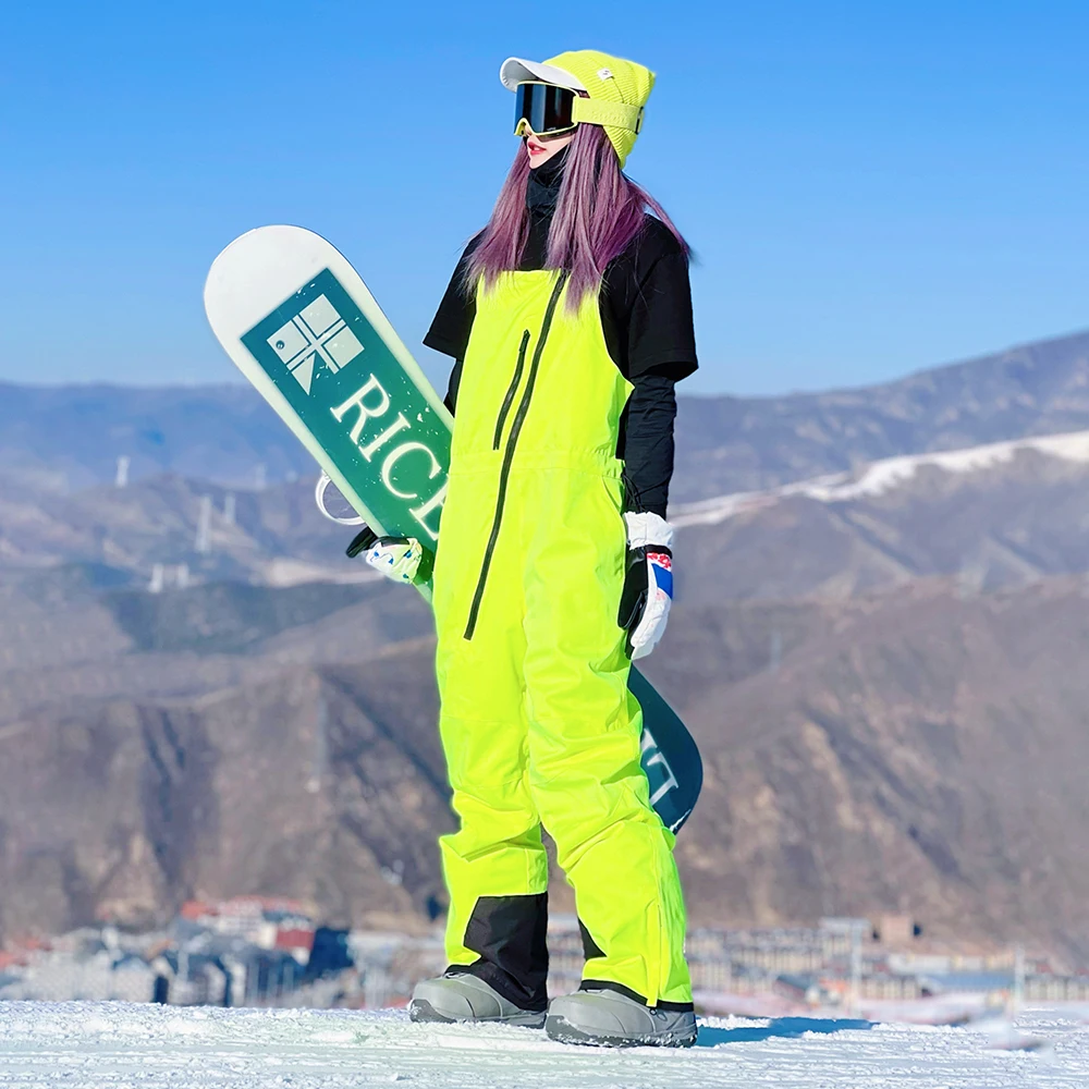 Pantalones de esquí de invierno para hombres y mujeres, monos de esquí, deportes al aire libre, pantalones cálidos impermeables a prueba de viento,