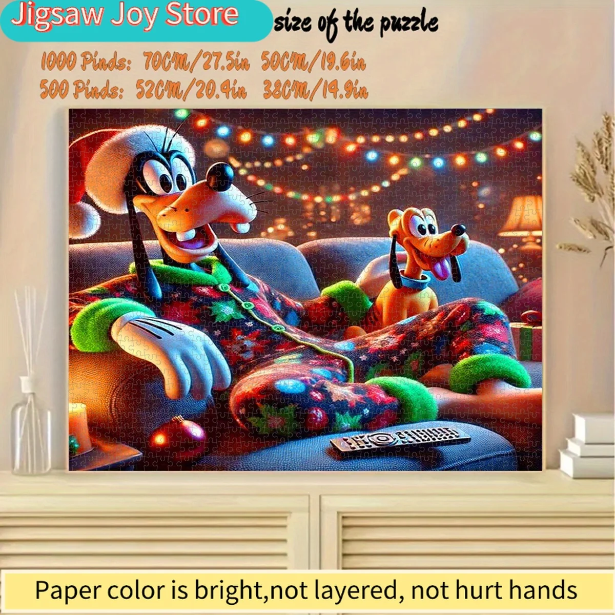 Disney/Disney Papierpuzzle, DIY-Weihnachtspuzzle – Heimfreizeit und interaktiver Spaß für Freundestreffen, festliche Anlässe