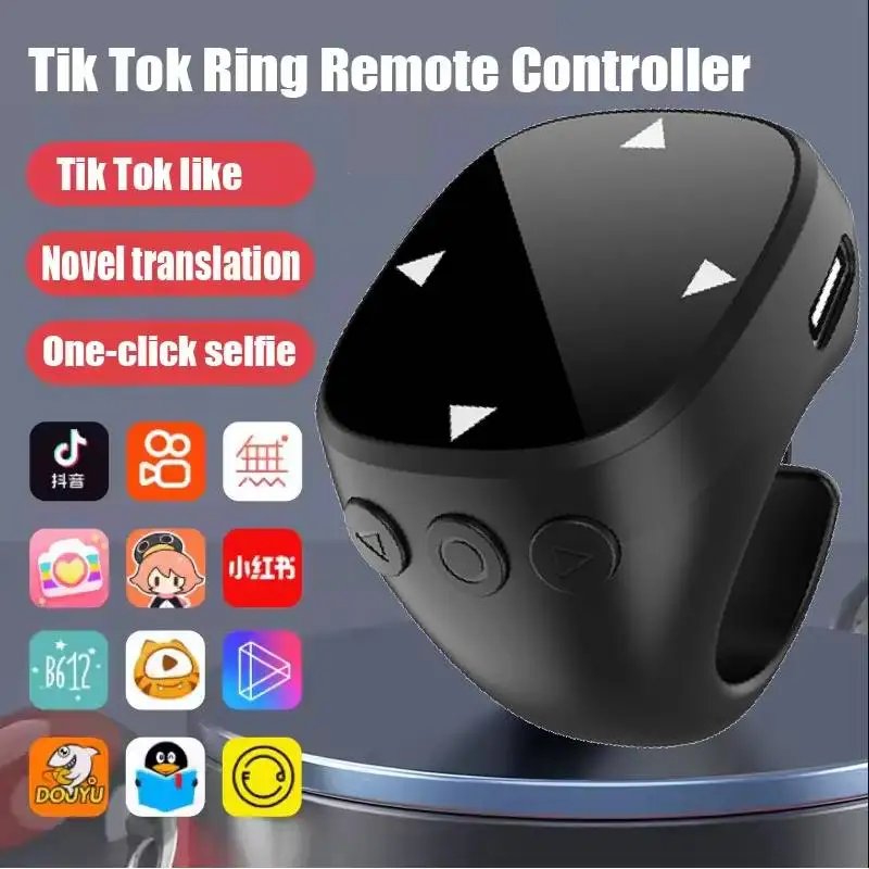 

New Wireless Bluetooth Mobile Selfie Lazy Artifac Tiktok Remote Control Ring Mobile Phone Bluetooth Controller For Xiaomi Apple