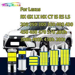 For Lexus RX GX LX NX CT IS ES LS 200 250 300 350 400 430 450 460 470 570 200h 300h 400h 450h 200t LED Bulbs Interior Light Kit