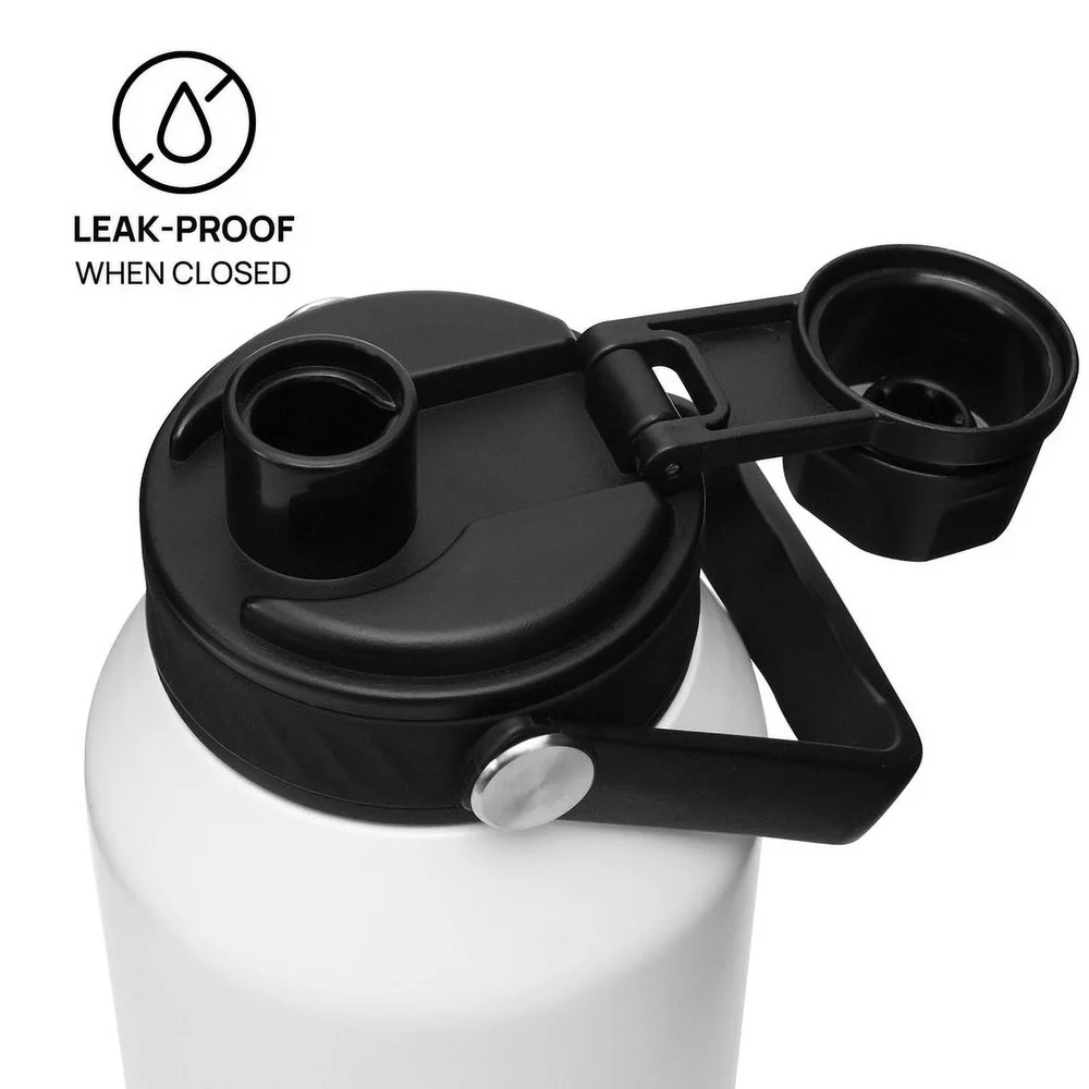 34 oz Insulated Travel Mug Leak Proof Lid Stainless Steel Coffee Tumbler Fits Car Cup Holder Easy Clean Double Wall Design