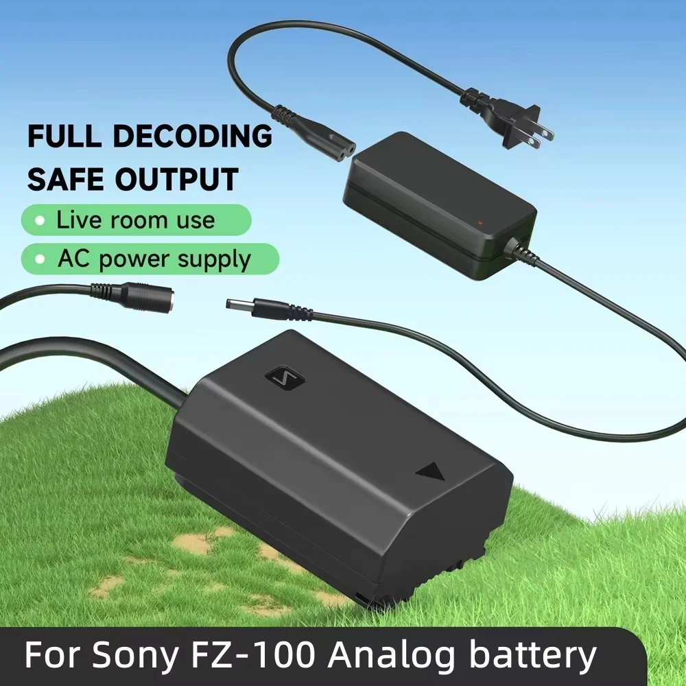 NP-FZ100 NP FZ100 Dummy Battery NPFZ100 DC Coupler AC Power Adapter for Sony ILCE-9 A7R5 A71II A7RIII A7S3 A7R5 A9M2 FX30 Camera