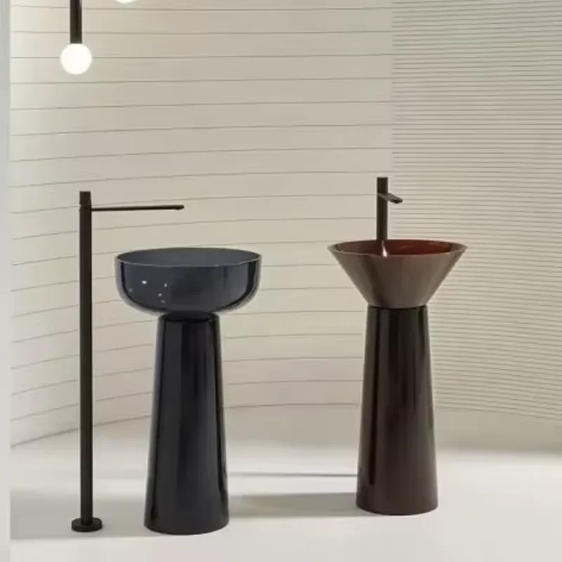 Luxury Modern Translucent Crystal Resin Freestanding Basin Polished New Design Easy Clean Washbasin For Villa Bathroom Decor