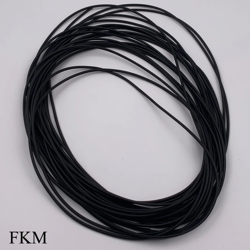 4.5mm 5mm 5.3mm 5.6mm 5.7mm 6mm OD Outside Diameter FKM Fluororubber Car Window Damper Rope Round O Ring Solid Sealing Strip