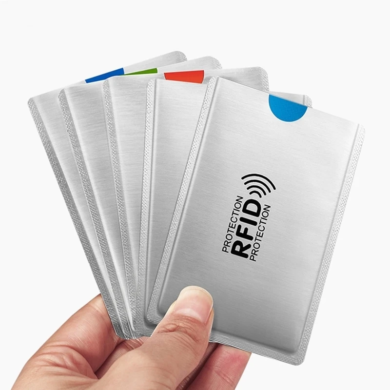 5-20 stücke Aluminium Anti Rfid Karte Halter NFC Blockieren Reader Sperren Id Bankkarte Halter Fall Schutz Metall kreditkarte Fall