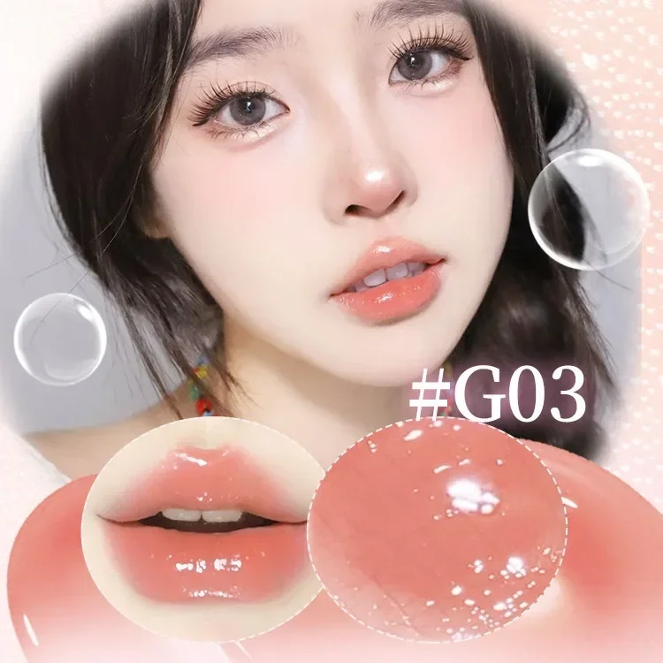 GOGOTALES ถังน้ําแข็งขนาดใหญ่ลิปสติก Mirror Lip Glaze PURE Desire Moisturizing Whitening Water Light ลิปสติกแต่งหน้า Lipgloss