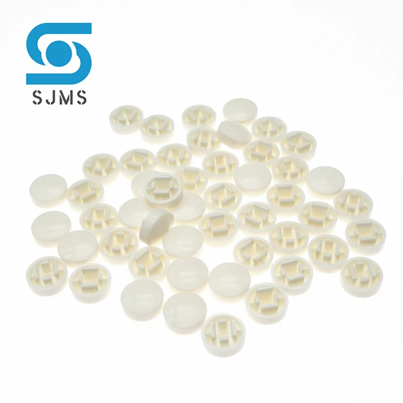 50PCS A25 Runde Kunststoff Push Button Schalter Kappe 10MM Größe 4,8*9,8mm Für B3F-4055 12*12*7,3 Tact Tactile Taste Schalter Kappen Hut – Detail 4