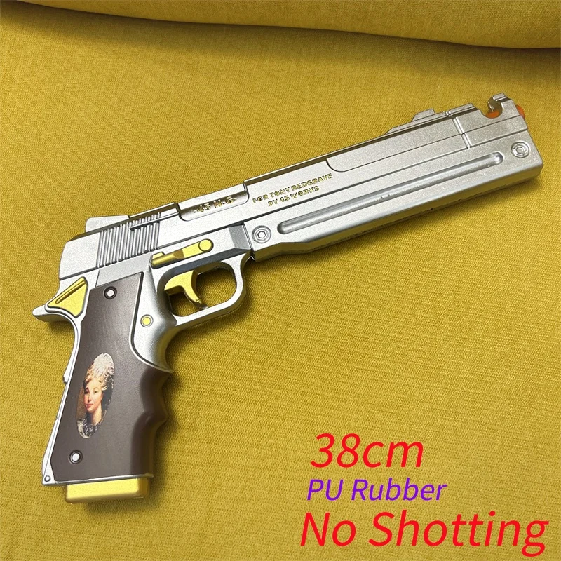 مسدس DMC من خشب الأبنوس والعاج أسلحة البنادق المزدوجة دانتي 1:1 نموذج تنكري هدية الهالوين مطاط PU بدون إطلاق النار #1