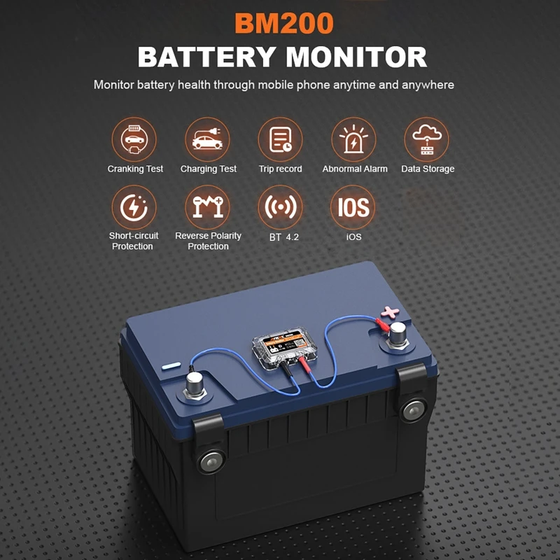 652F Hand 12V Car Battery Health Monitors Comprehensive Vehicle Electrical System Checkup Device Battery Assessment Tool set