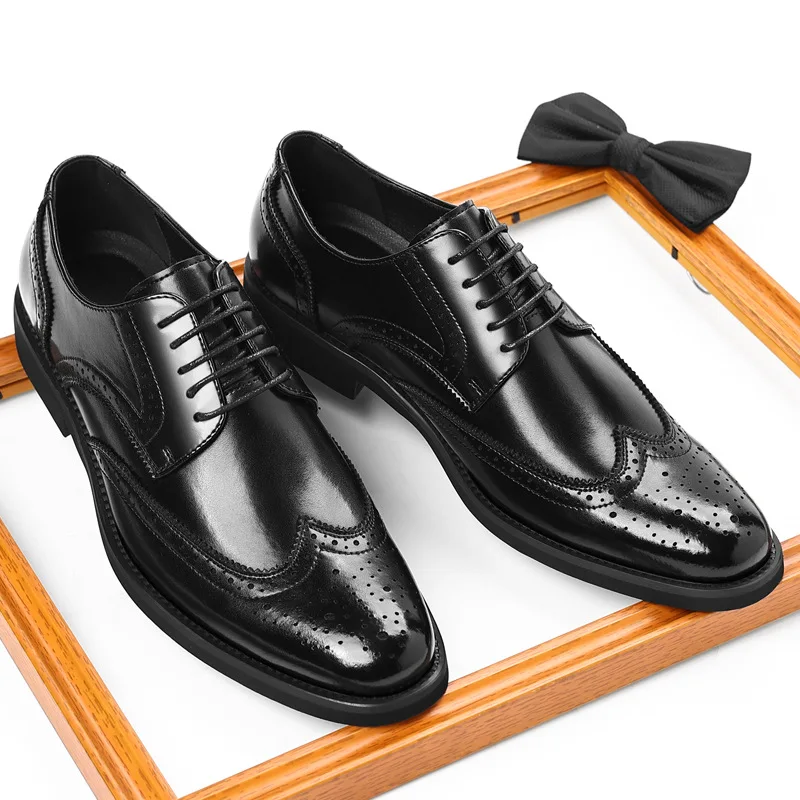 

Men's casual business leather shoes, retro trend dress shoes, fair dress leather shoes