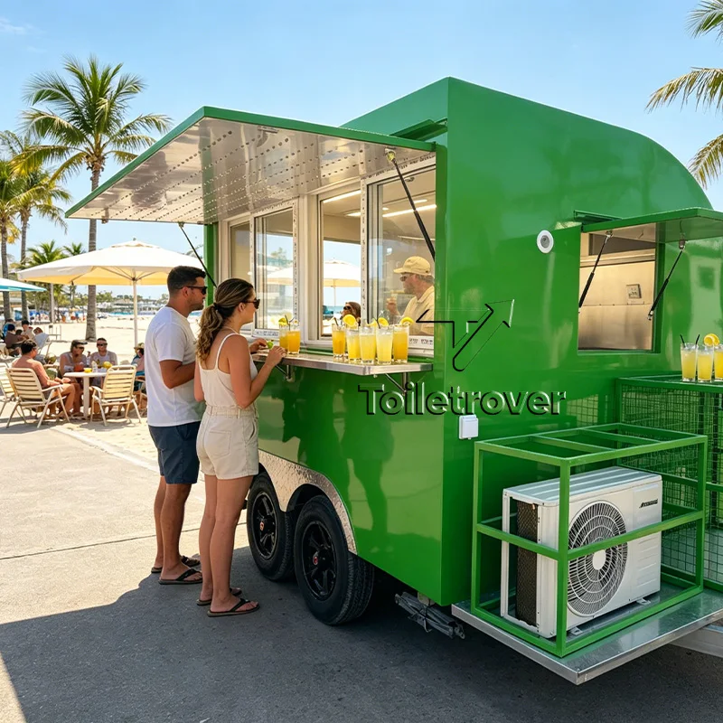 

Fancy Lemonade Mobile Food Truck Ice Cream Food Cart Trailer Mini Food Truck Trailer Fully Equipped Food Trailer for Sale