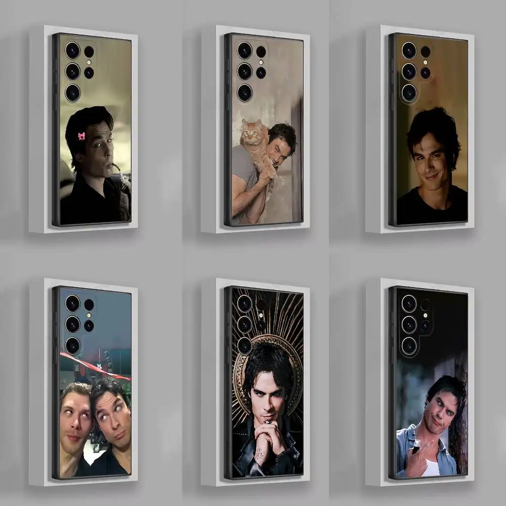 

Phone Case For Samsung S22,S24,S20,S25,S23,S30,S21,Ultra,Plus,5G ,Fe,Lite Black Cover Actor D-Damon Salvatore