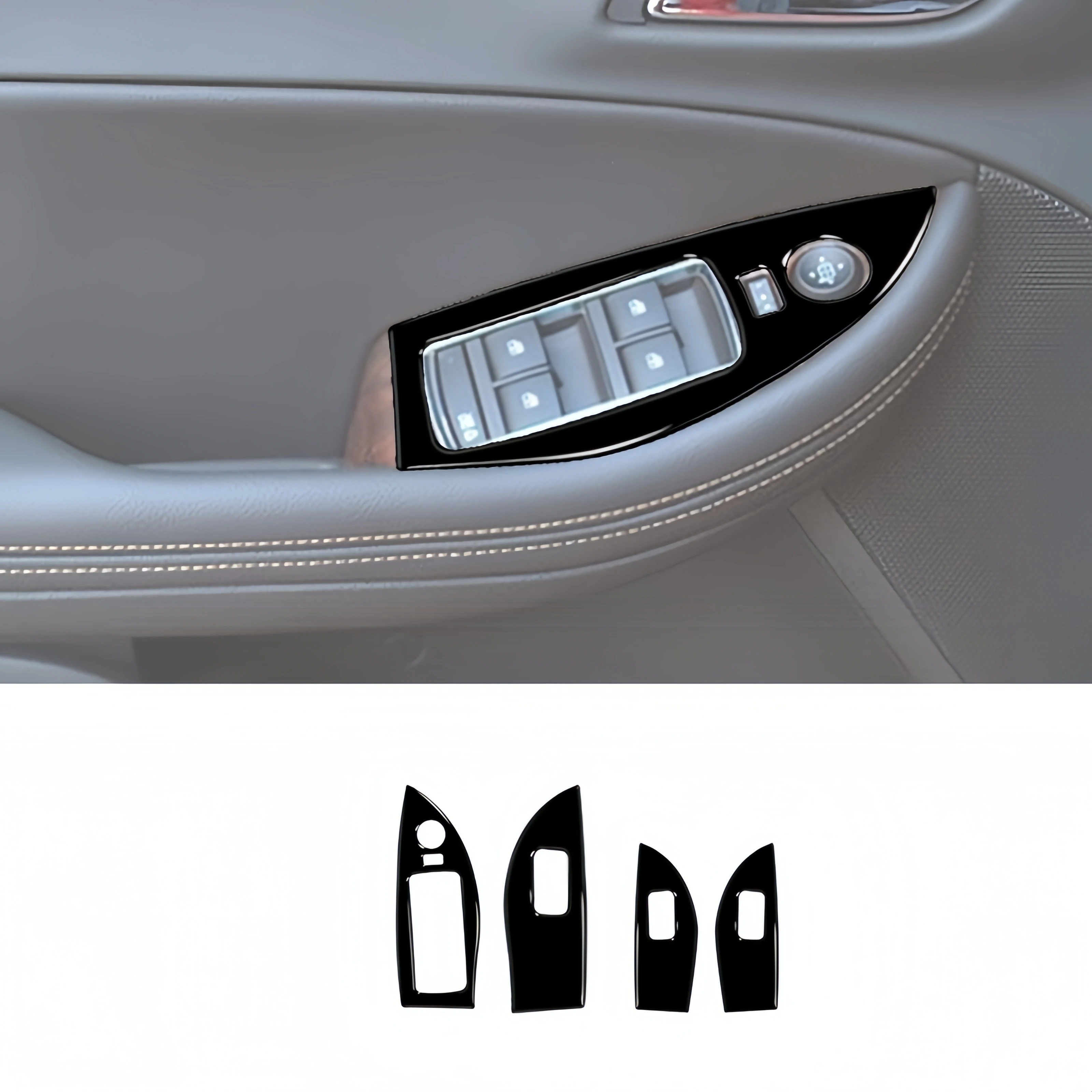 

Черный салон фортепиано для Chevrolet Impala 2014-2020, автомобильная оконная панель управления, декоративная крышка, наклейки, аксессуары