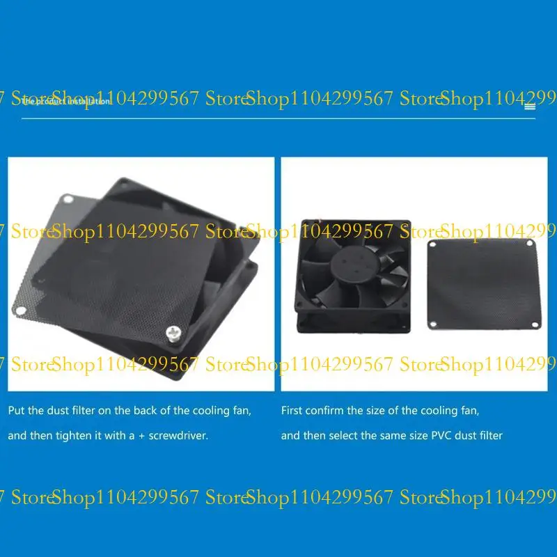 CS1W Computer Mesh Dustproof Cover Chassis Dust Cover DIY PVC for Case Fan Dust Filte