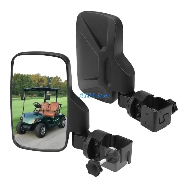 

U13C Golf Cart Rearview Mirror Formed From Plastic Providing Great Visibility Easy Mount Rearview Fit 1-1.25in Square