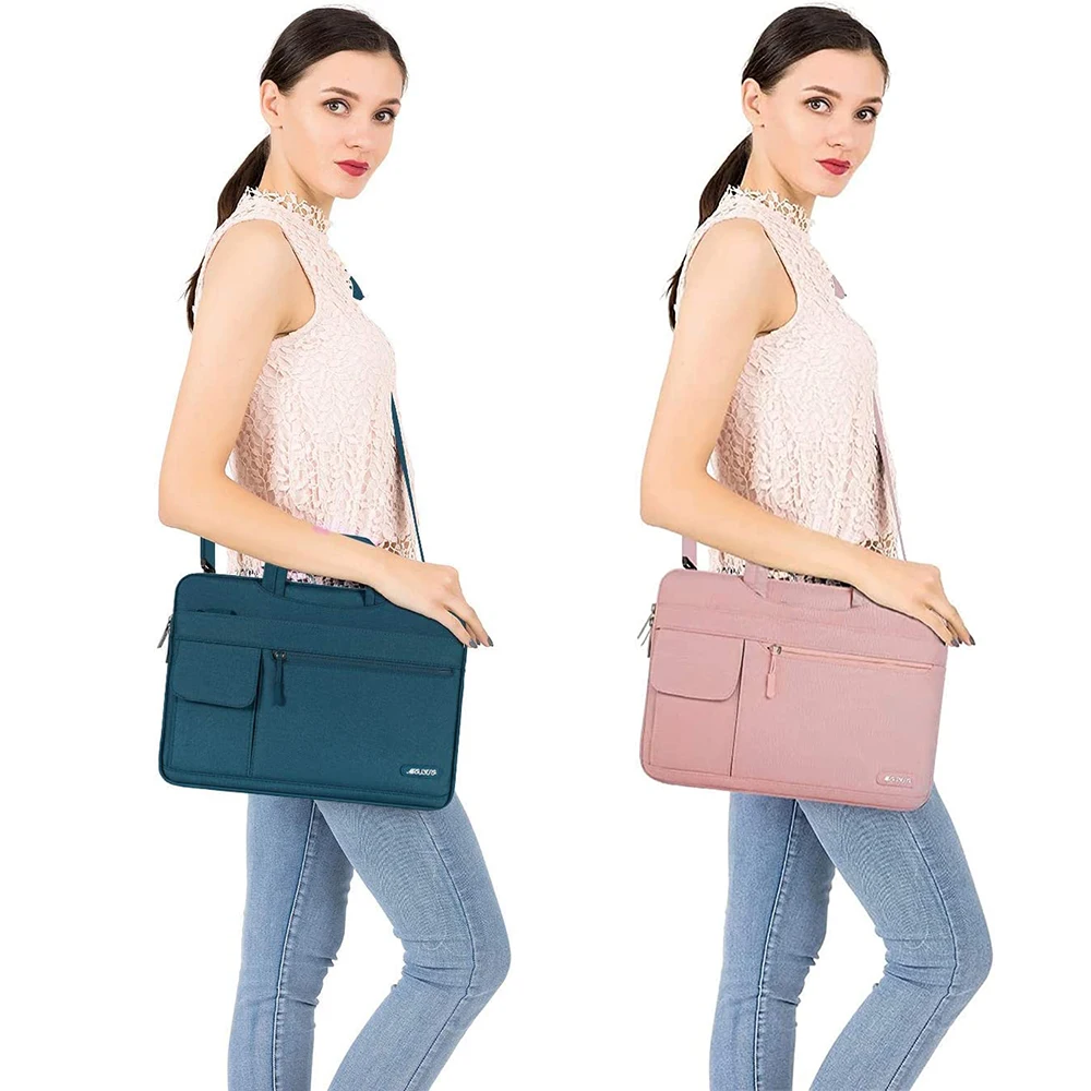 Torba na laptopa 13 14 15 16 cali, etui na notebooka, pokrowiec na MacBook Air Pro Asus Dell HP, torba podróżna do biura, aktówka na komputer, torba na ramię, futerał — zdjęcie produktu 6