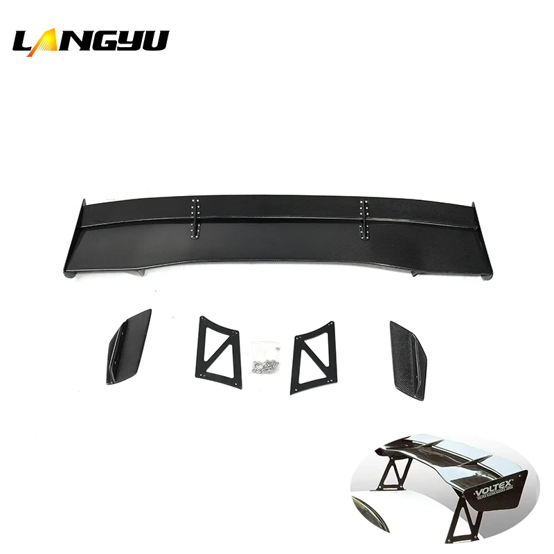 for LANGyu Modification Car Exterior Parts Type-Volte GT Carbon Fiber Universal Rear Spoiler
