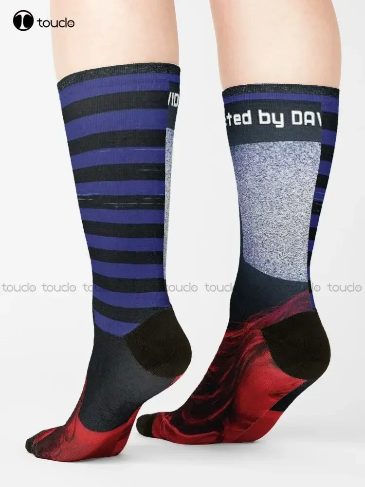 Videodrome Movie Poster Socks Mens Black Crew Socks Personalized Custom Unisex Adult Teen Youth Socks Street Skateboard Socks