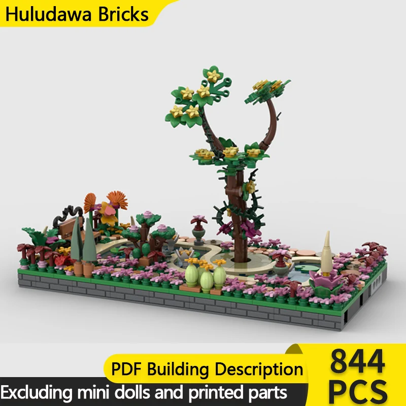

Street View Model MOC Building Bricks City Center Botanical Park Modular Technology Children Holiday Gifts Assemble Toys Suit