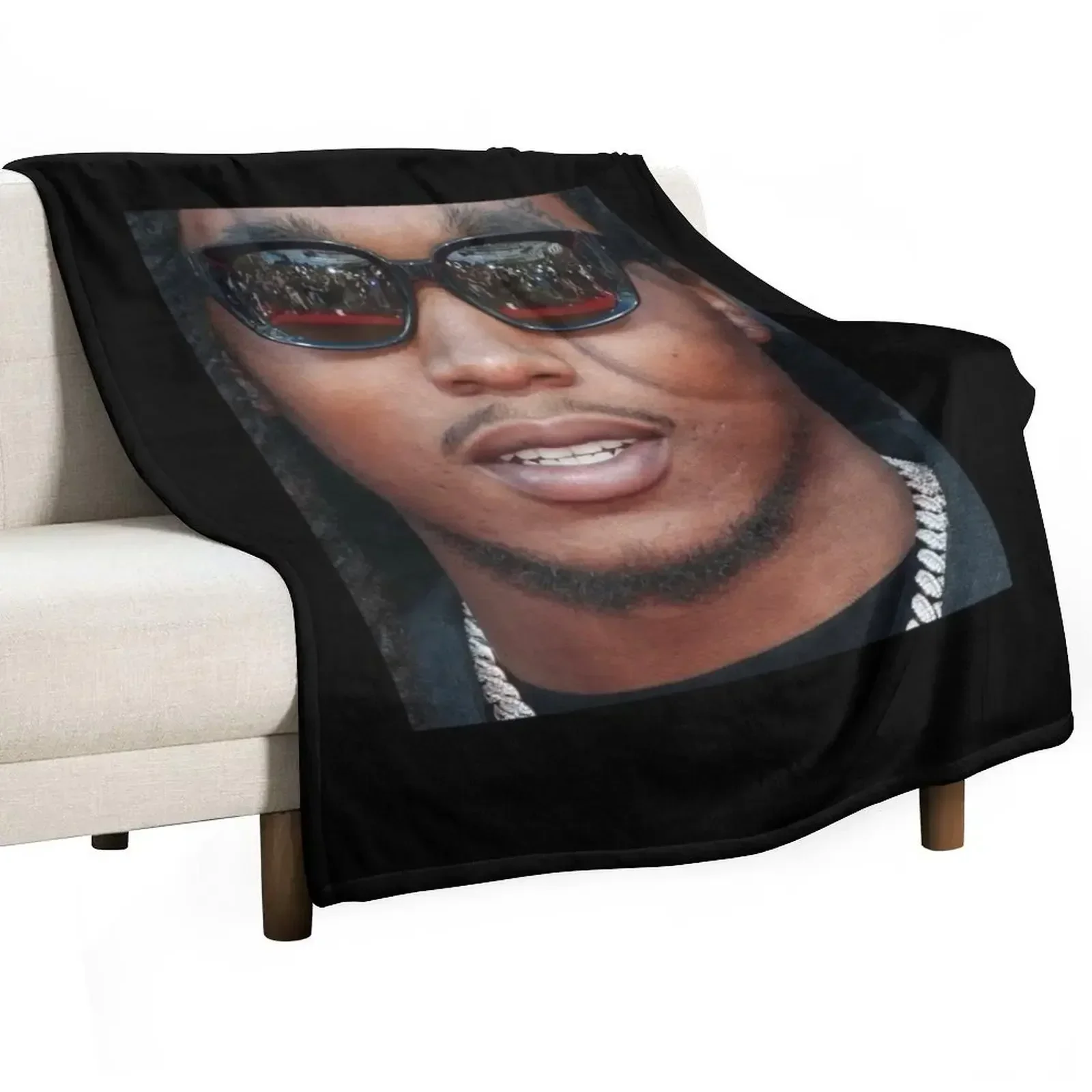 Rip Migos Takeoff 2022 Throw Blanket Plush Camping Stuffeds Blankets