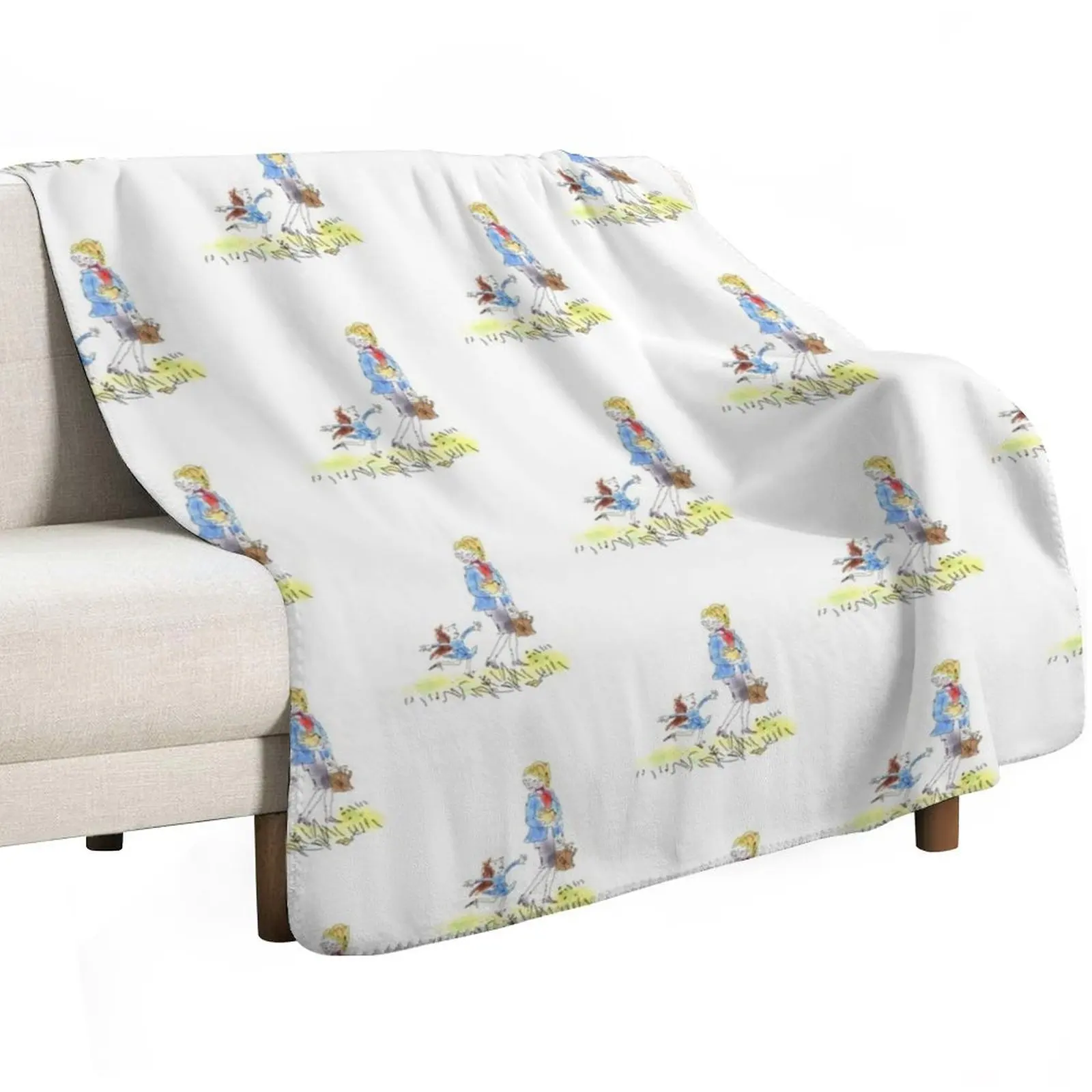 Roald Dahl Miss Honey And Matilda Drawing Throw Blanket Soft Beds Retros Shaggy Moving Luxury Brand Polar Blankets