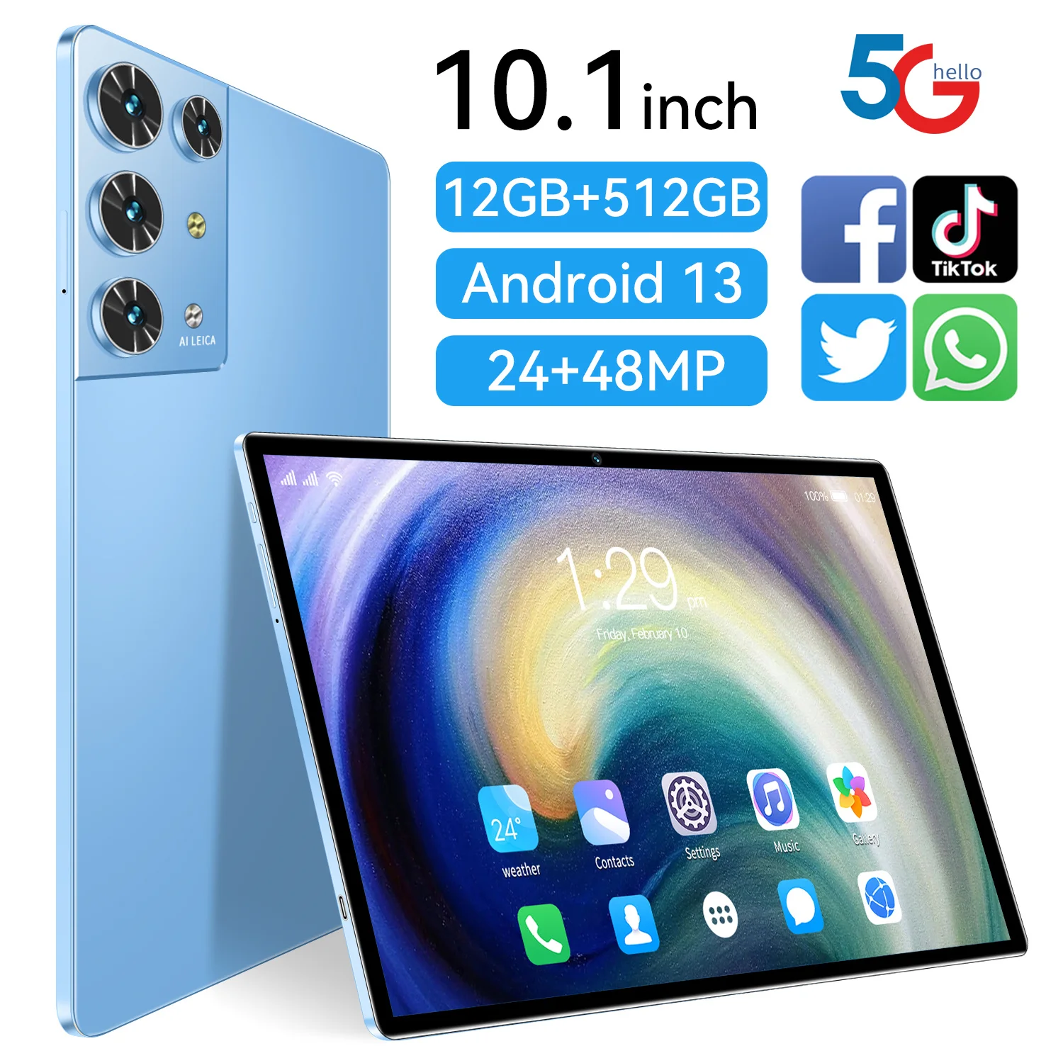 

NEW S30pro Tablet 11inch HD Tablet 16GB + 1TB 24MP + 48MP Fastnrocessor MIK6797 Camera Android13 Bluetooth5.0 5G 12000mAh Tablet