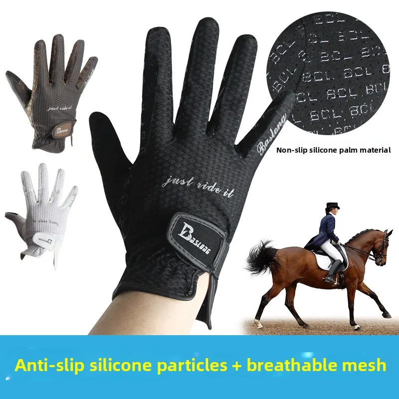 baslong-silicone-anti-slip-breathable-riding-gloves-knight-equipment-for-men-women-and-children-spring-autumn-season