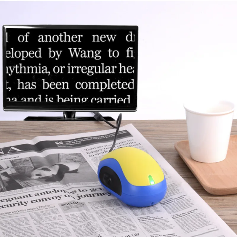 Voice mouse visual aid, e-reader magnifying glass readin,paper, low vision connectin,UM028 English prompt