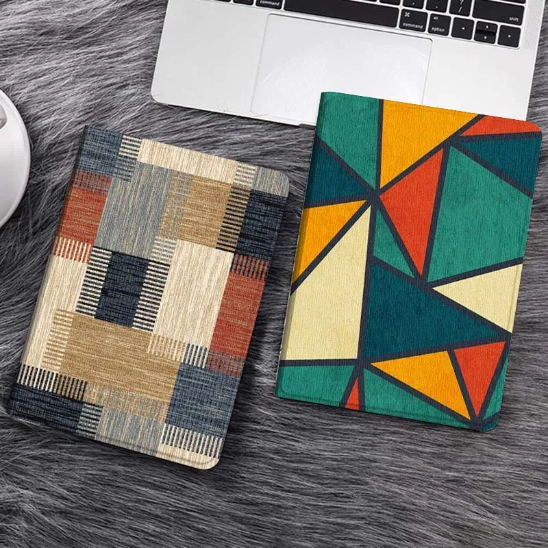 

Colorful Patchwork Pattern Rug Tablet Case For Samsung Galaxy Tab S7 S8 S9 S10 FE Lite Gift
