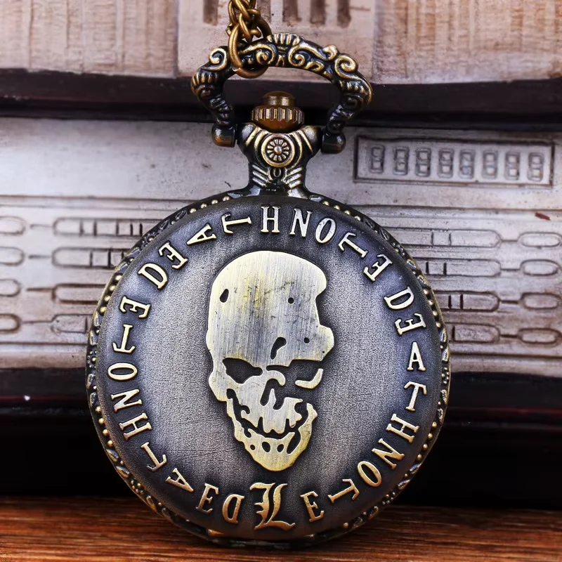 Large fashion personality thin chain pocket watch hot sale bronze taro pocket watch