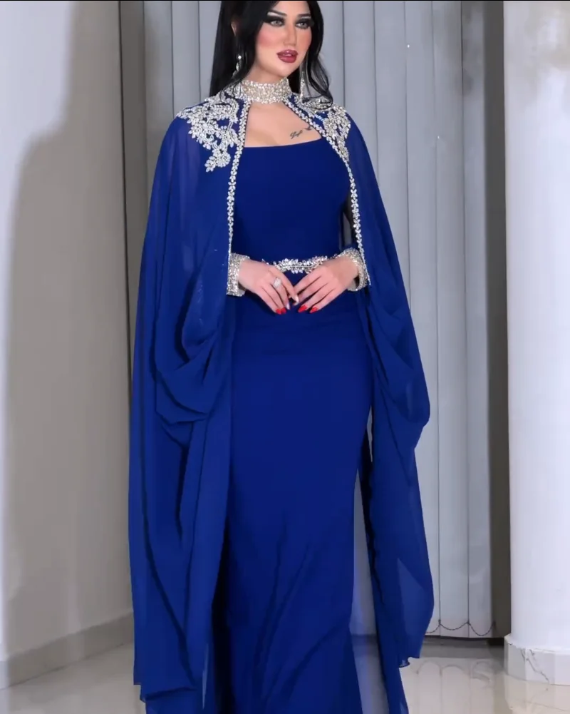 تخصيص جيرسي مطرزة الديكور ذوي الياقات العالية غمد فساتين متوسطة الطول مناسبة مخصصة رائعة تألق مساء رسمي