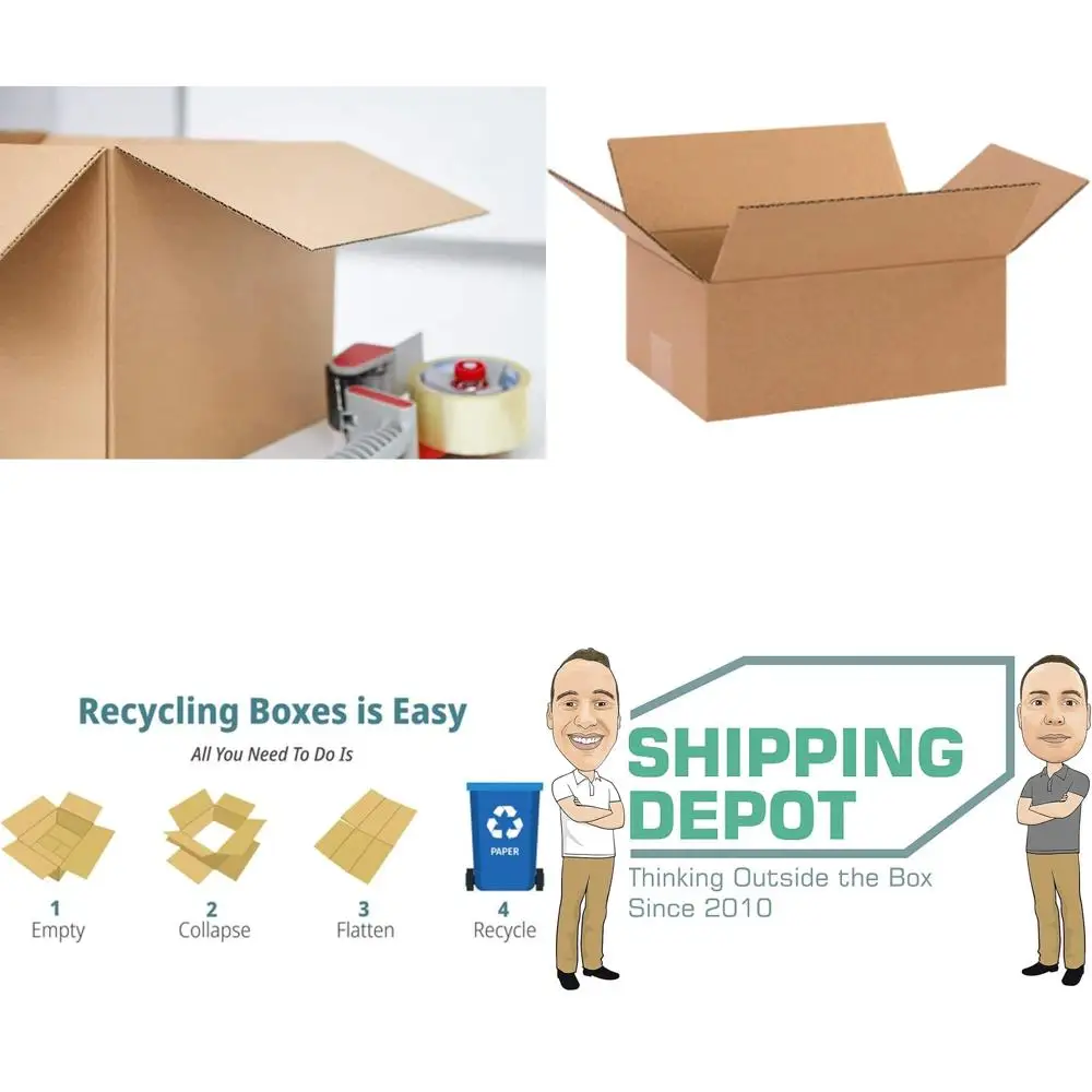

100 Pack 10x7x4 Inch Corrugated Cardboard Boxes for Shipping, Packing, and Moving