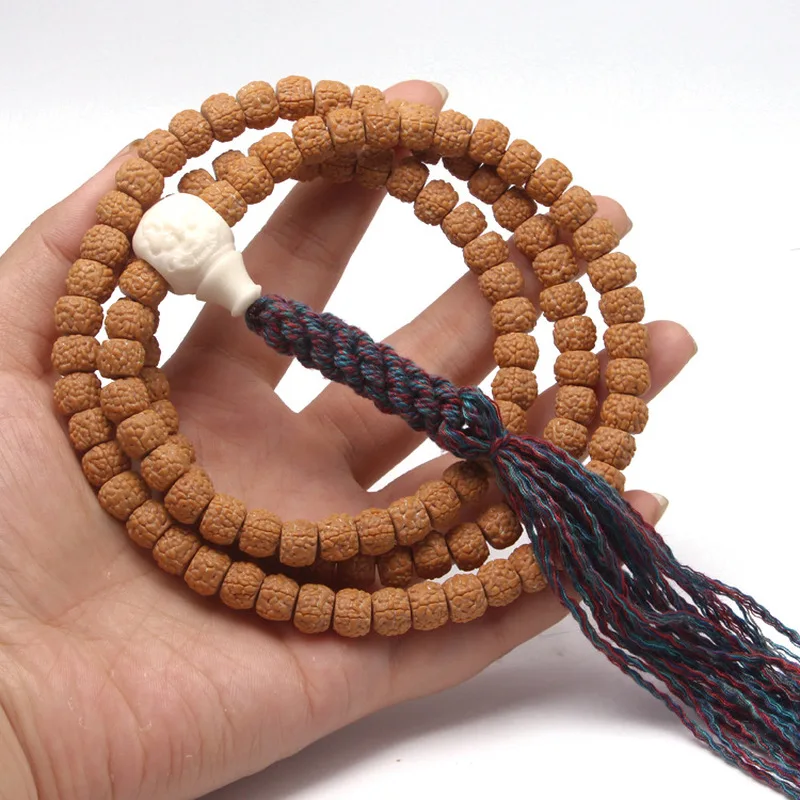 Tibetan-Style Scale Pattern Small Vajra Bodhi , 108 Beads, Unisex Bracelet