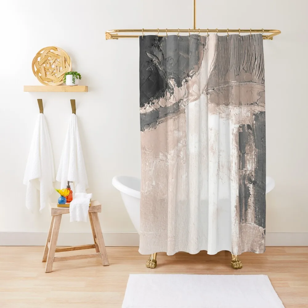 

neutral abstract Shower Curtain Bathroom Accessorys Bathroom Fabric Shower Set For Bathroom Box Curtain