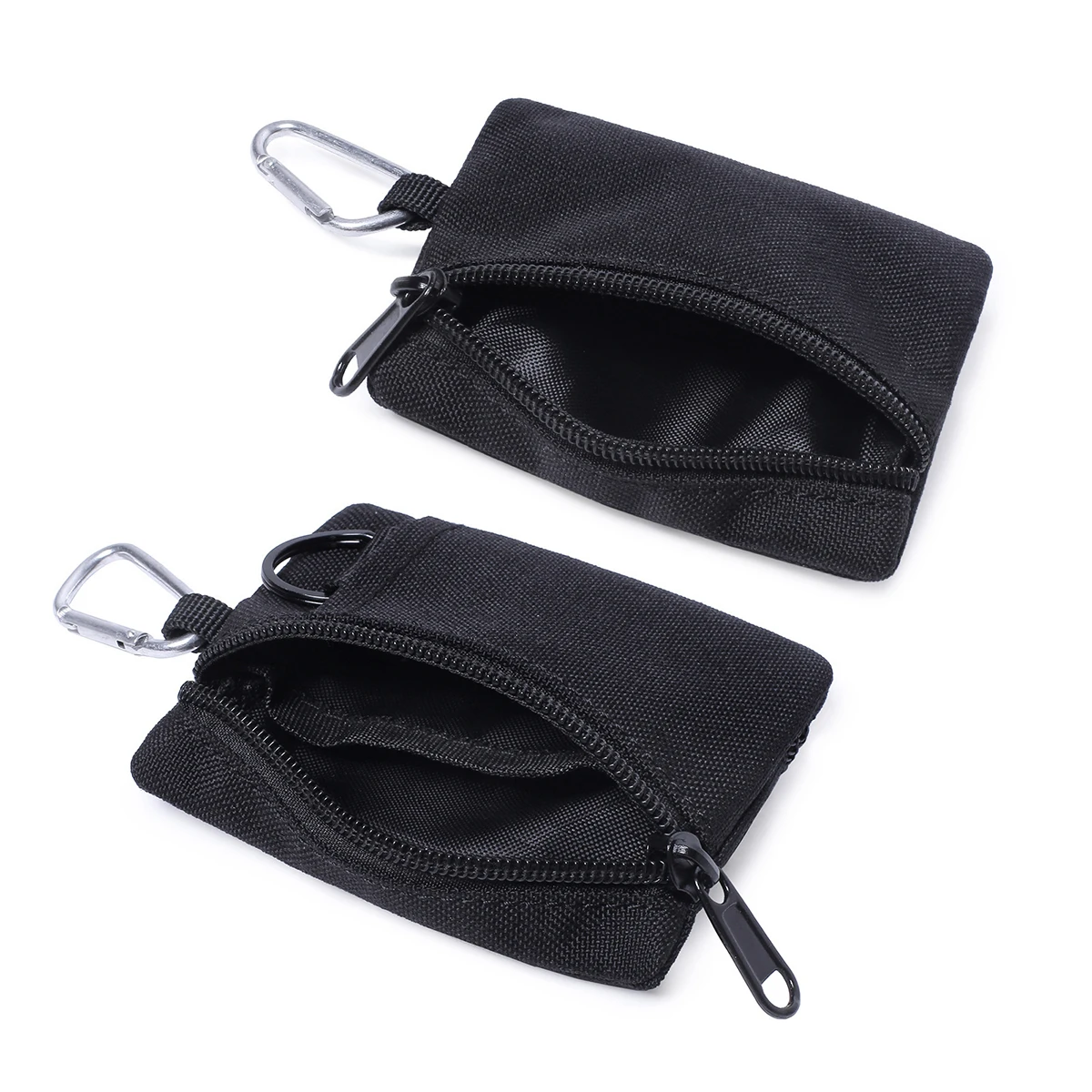 Mini Coin Purse Key Pouch, Casual Style Nylon Zipper Sports Storage Bag, Polyester Material, Small Hanging Card Holder
