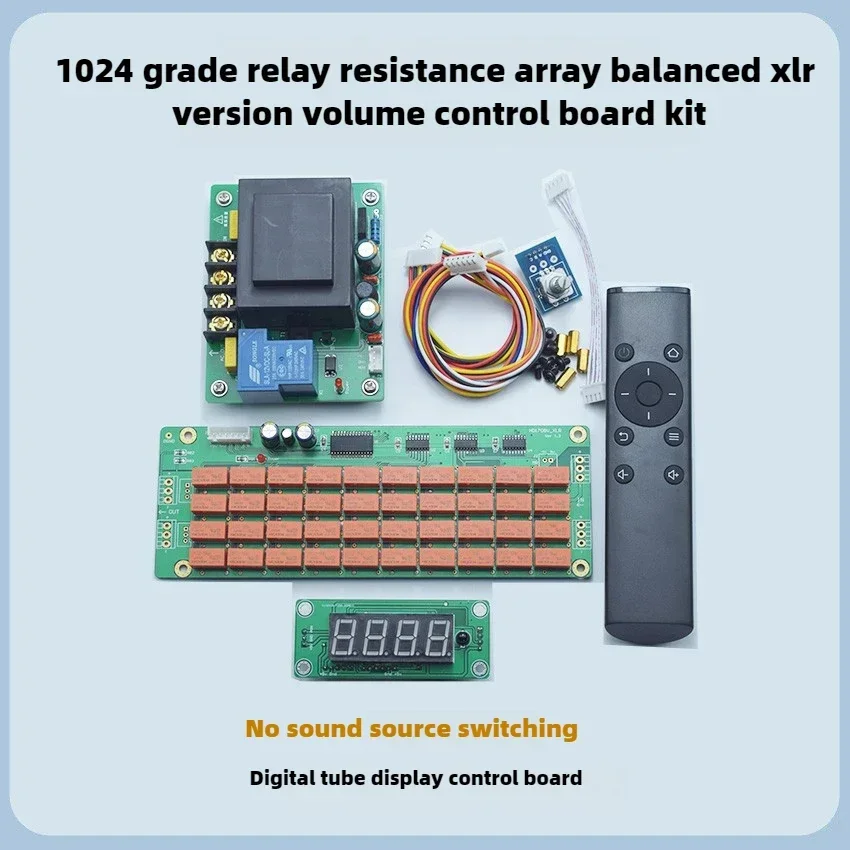 1024 level relay resistor array balanced XLR version volume control board kit