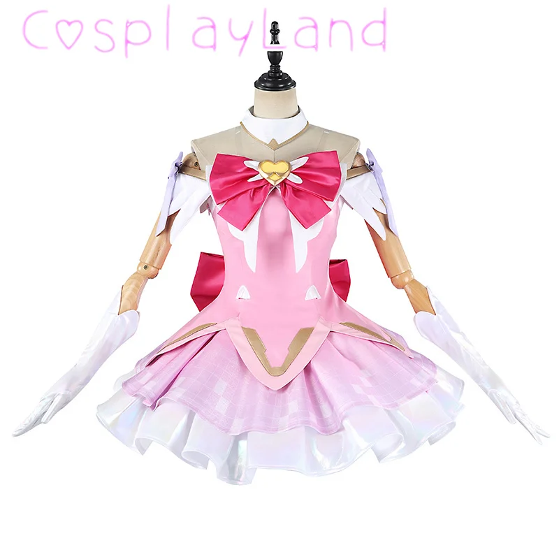 

Juno Cosplay OW Costume Christmas Halloween Party Sweet Lolita Dress Gloves Socks Props Pink Women Dress Juno Uniform Suit