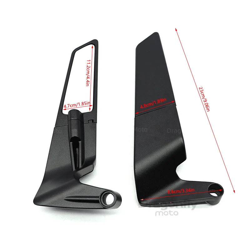 For Aprilia DORSODURO 750 DORSODURO1200 Motorcycle Mirrors Stealth Winglets Mirror Kits To Rotate Adjustable Mirrors