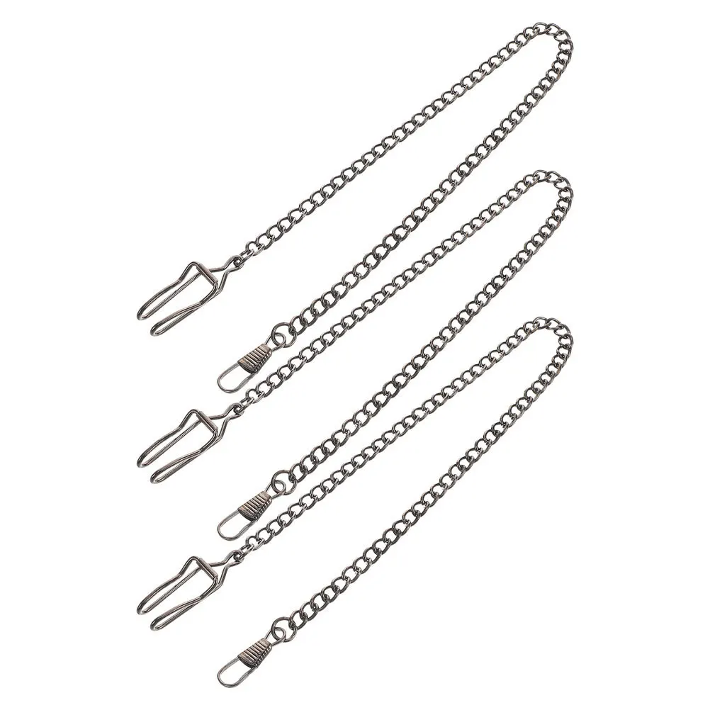 

3Pcs Vintage Alloy Pocket Watch Chains Clip Fob for Men Retro Style Formal Dinner Date Accessories Pocket Watch Chain